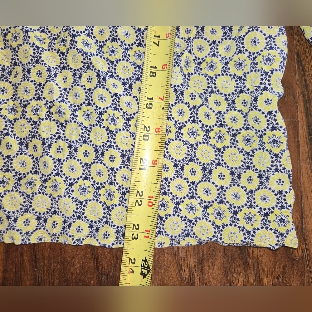 Joie Silk Yellow And Black Floral Print Women's Top - Picture 5 of 8